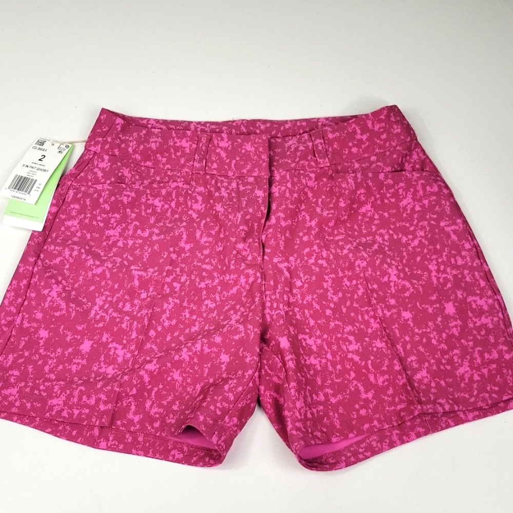 Adidas 5" Print Tennis Shorts Fuscia Women's 2